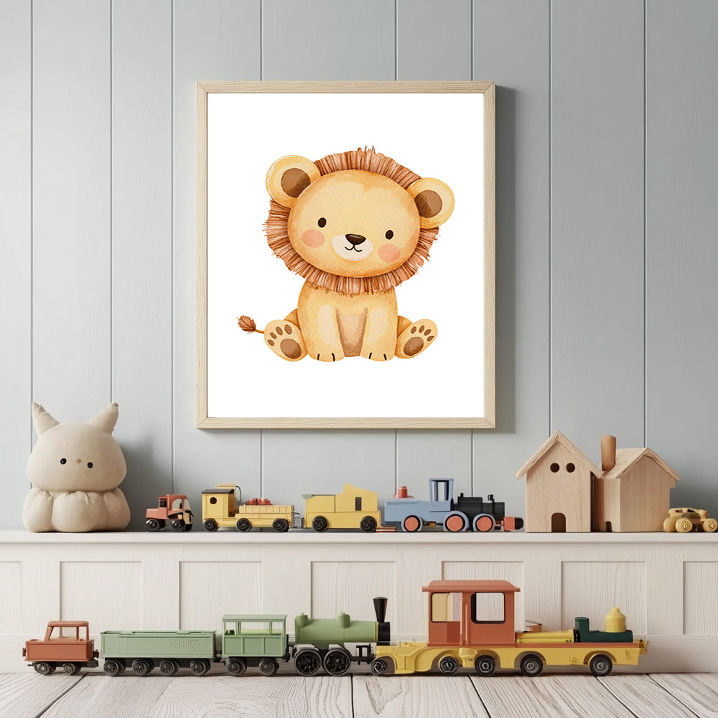 Safari animals- Set of 3 (Print Only) - Light Orange