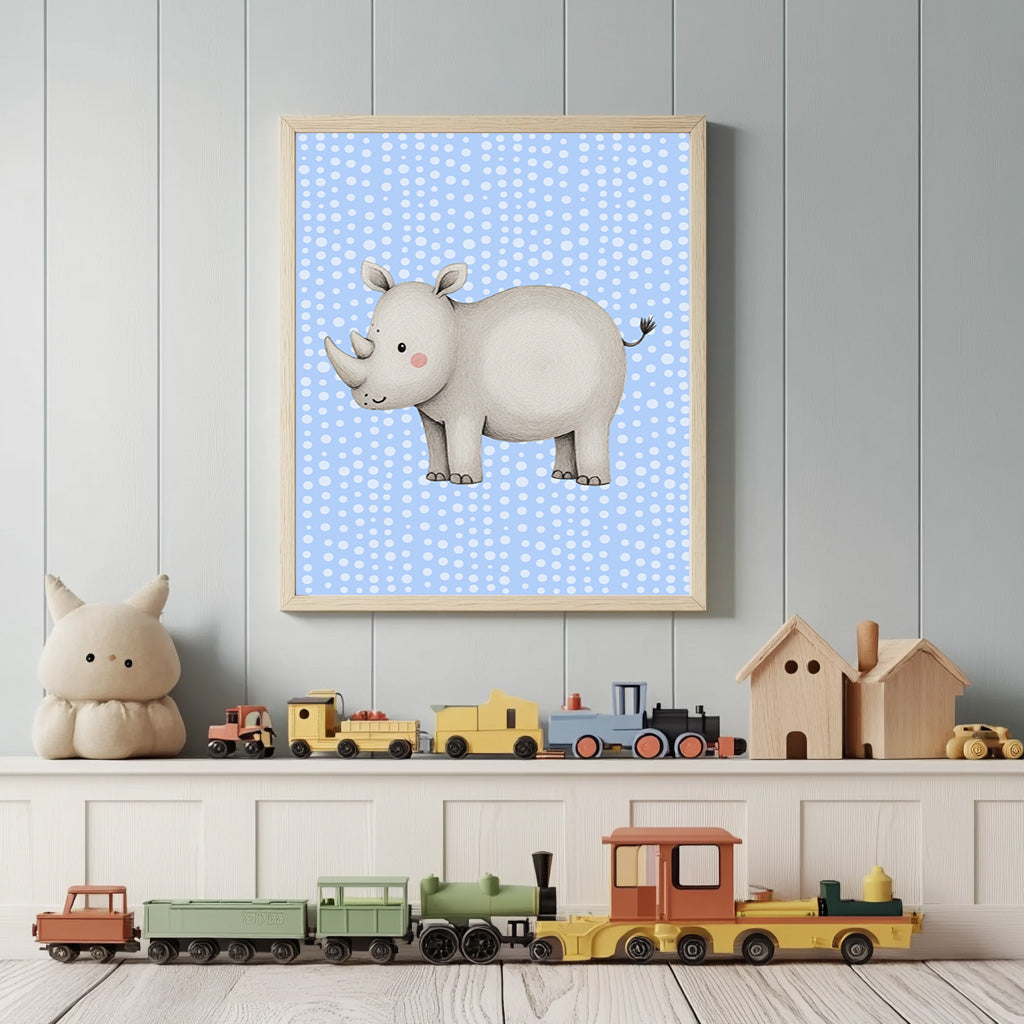 Safari animals- Set of 3 (Print Only) - Light Blue