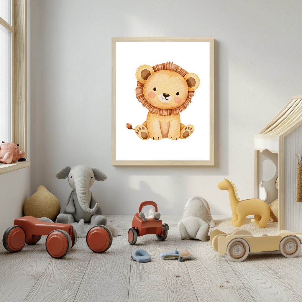 Safari animals- Set of 3 (Print Only) - Light Orange