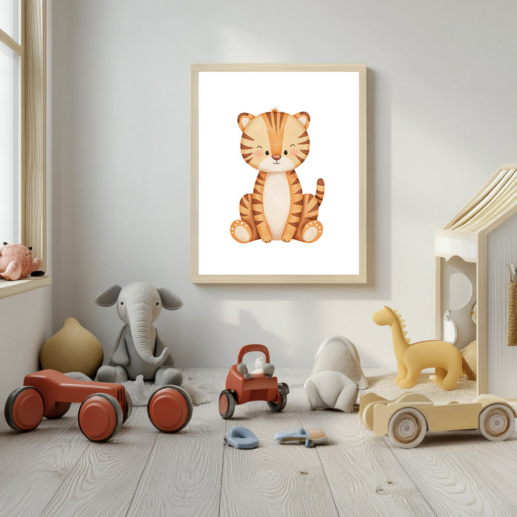 Safari animals- Set of 3 (Print Only) - Light Orange