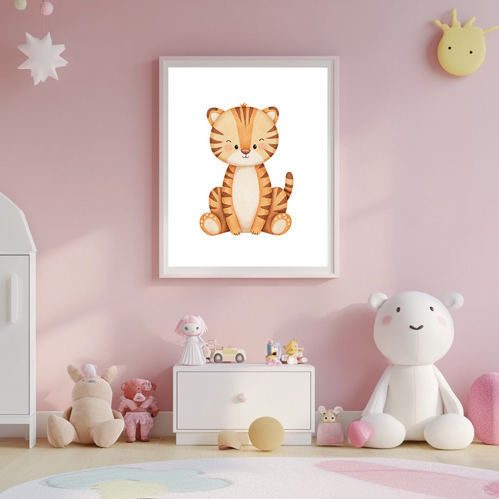 Safari animals- Set of 3 (Print Only) - Light Orange