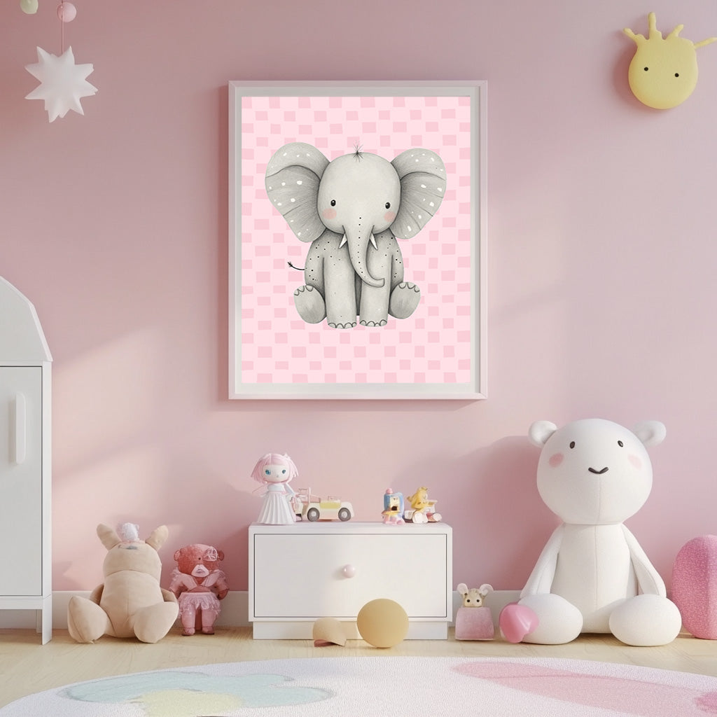 Safari animals- Set of 3 (Print Only) - Pink