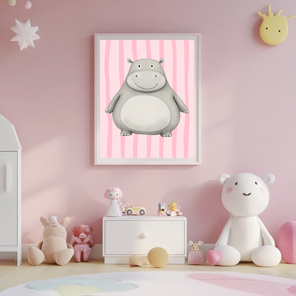 Safari animals- Set of 3 (Print Only) - Pink