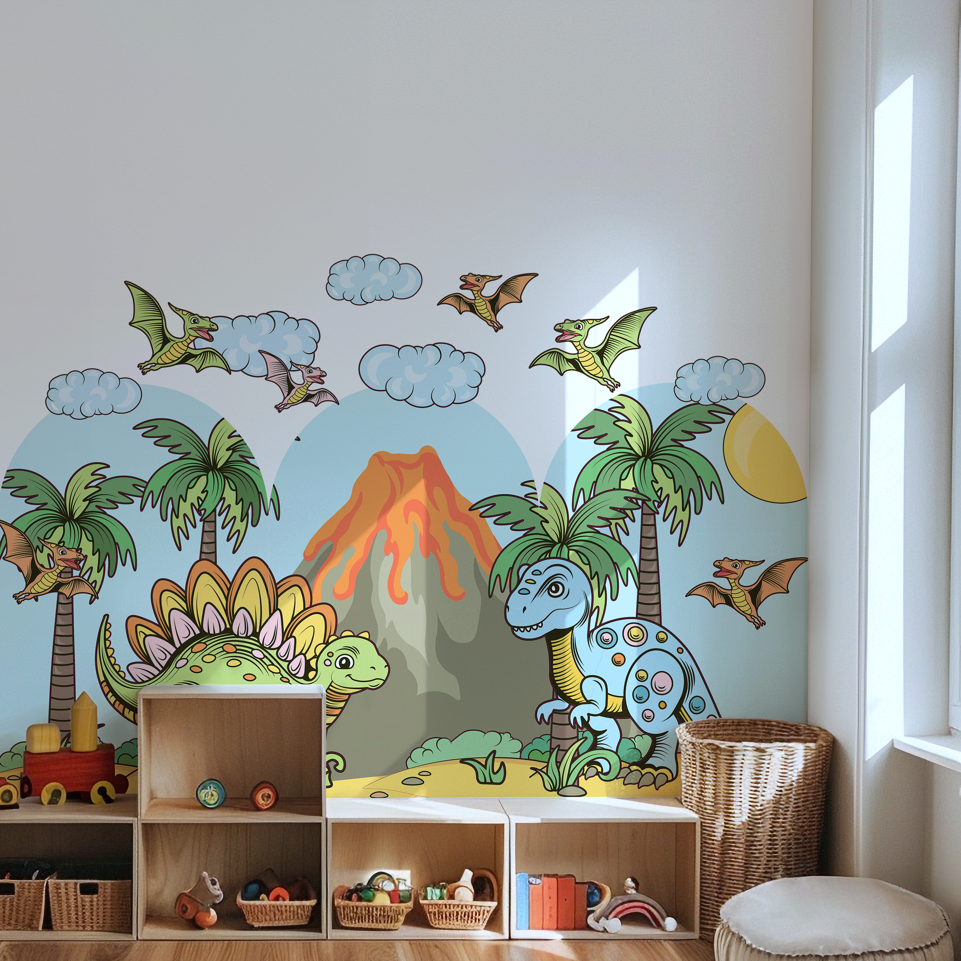 Arch Dinosaur With Volcano - Set of 3