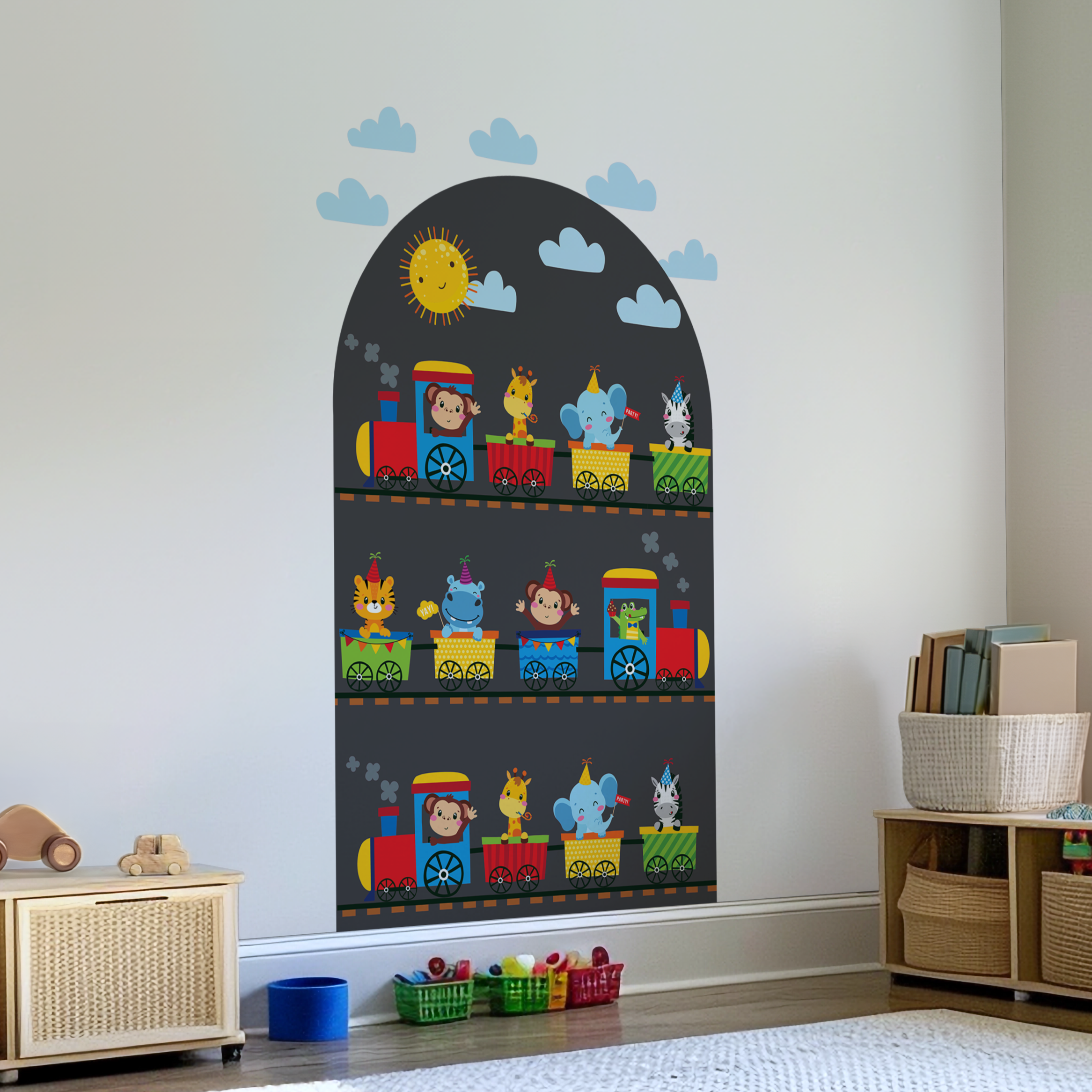 Animal Train Arch Wall Sticker