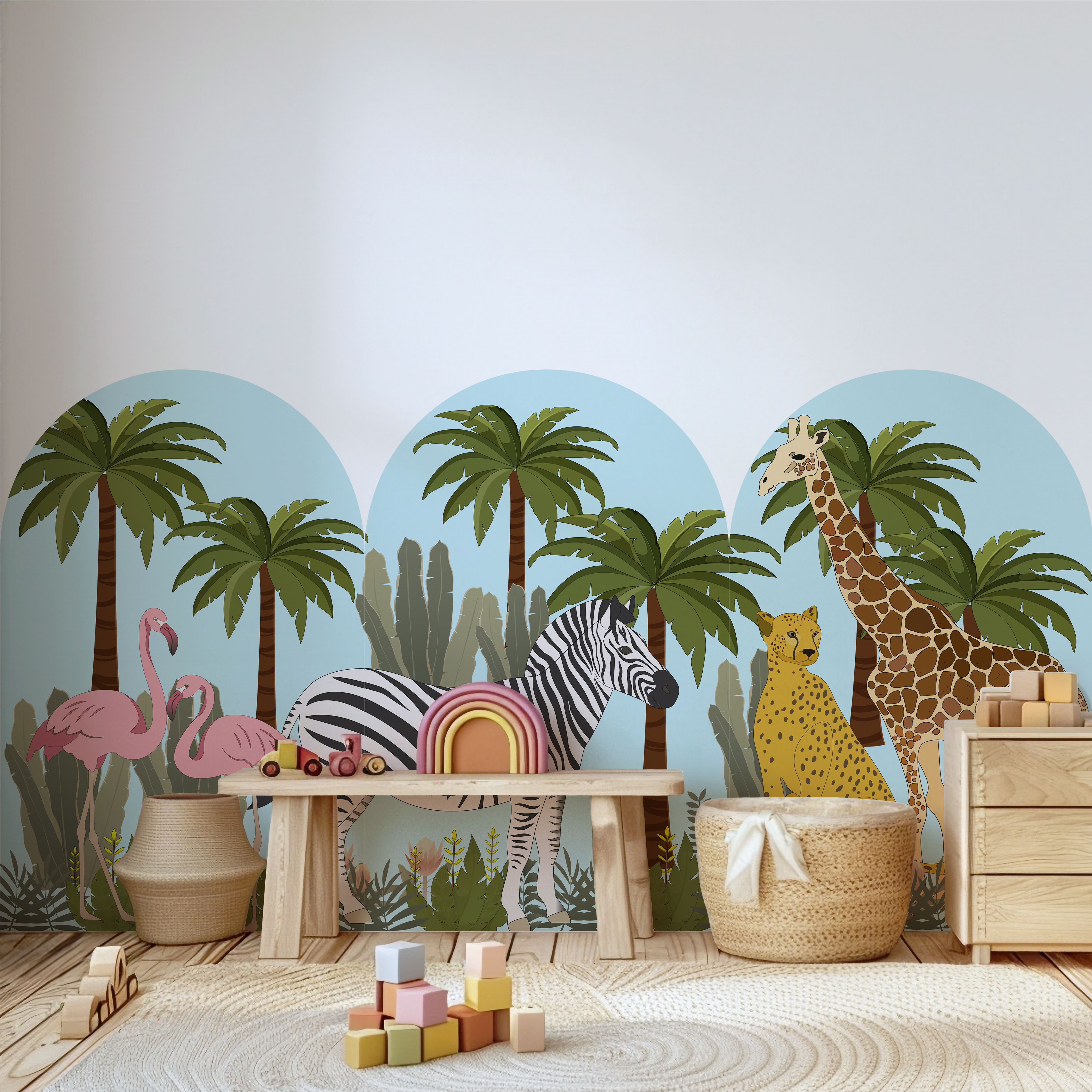 Set of 3 Arch – African Jungle Safari Wall Stickers