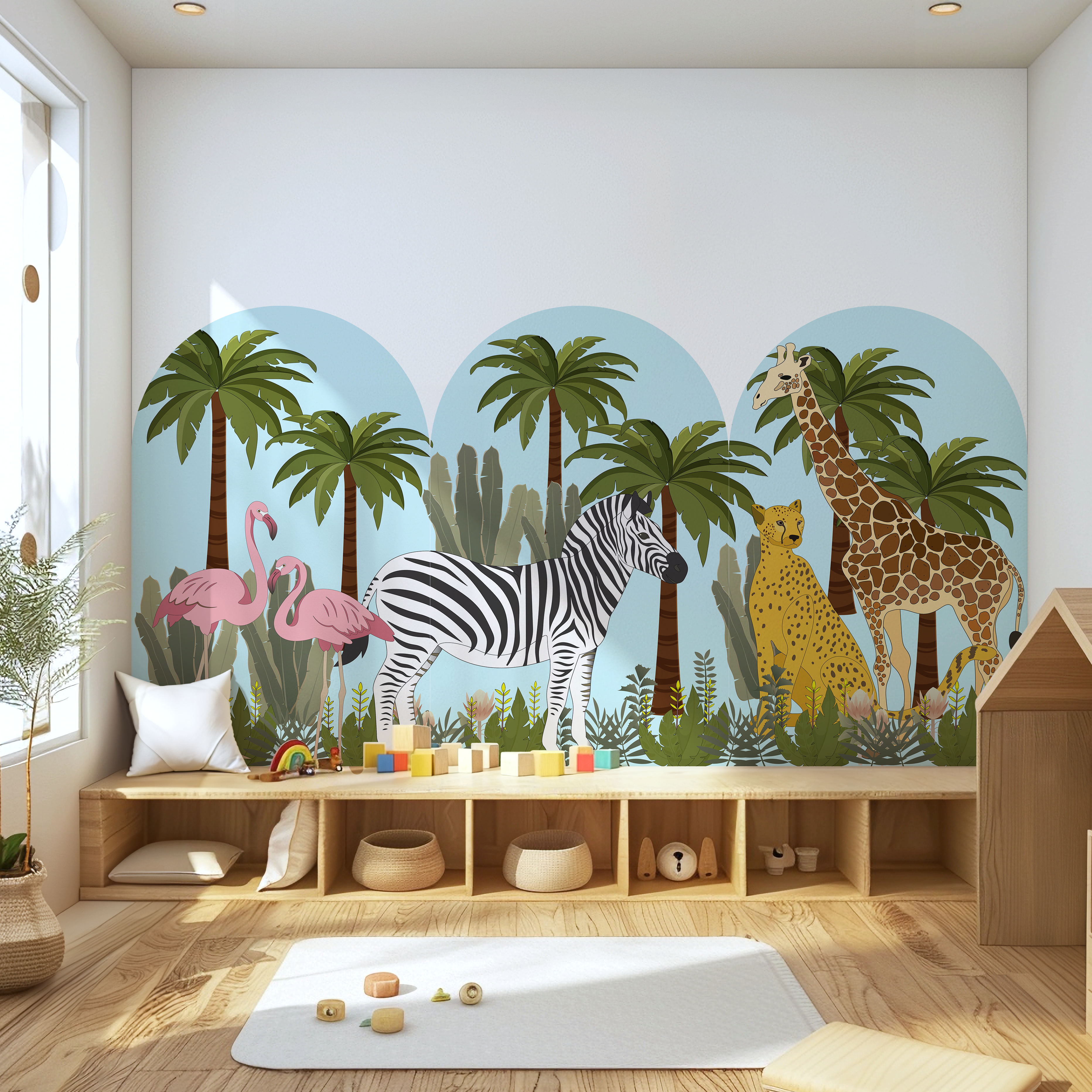 Set of 3 Arch – African Jungle Safari Wall Stickers