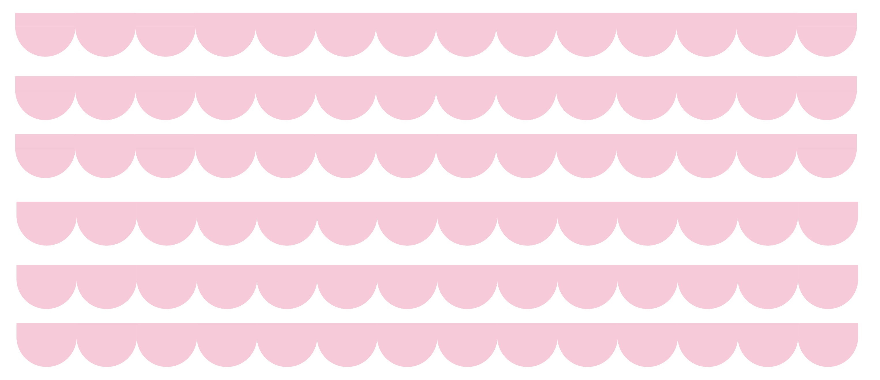 Scalloped Border in Baby Pink color
