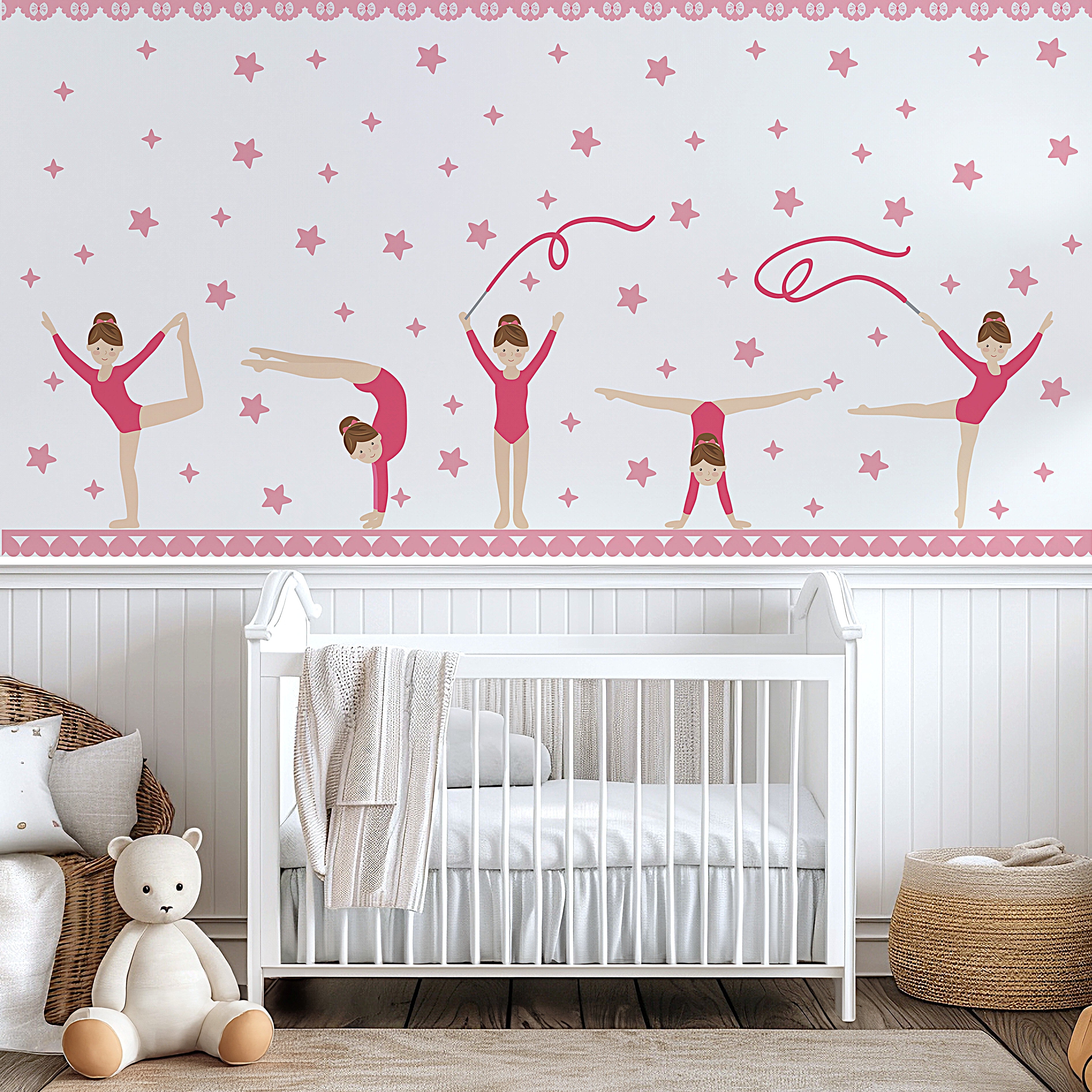 Gymnastics Girls Wall Stickers