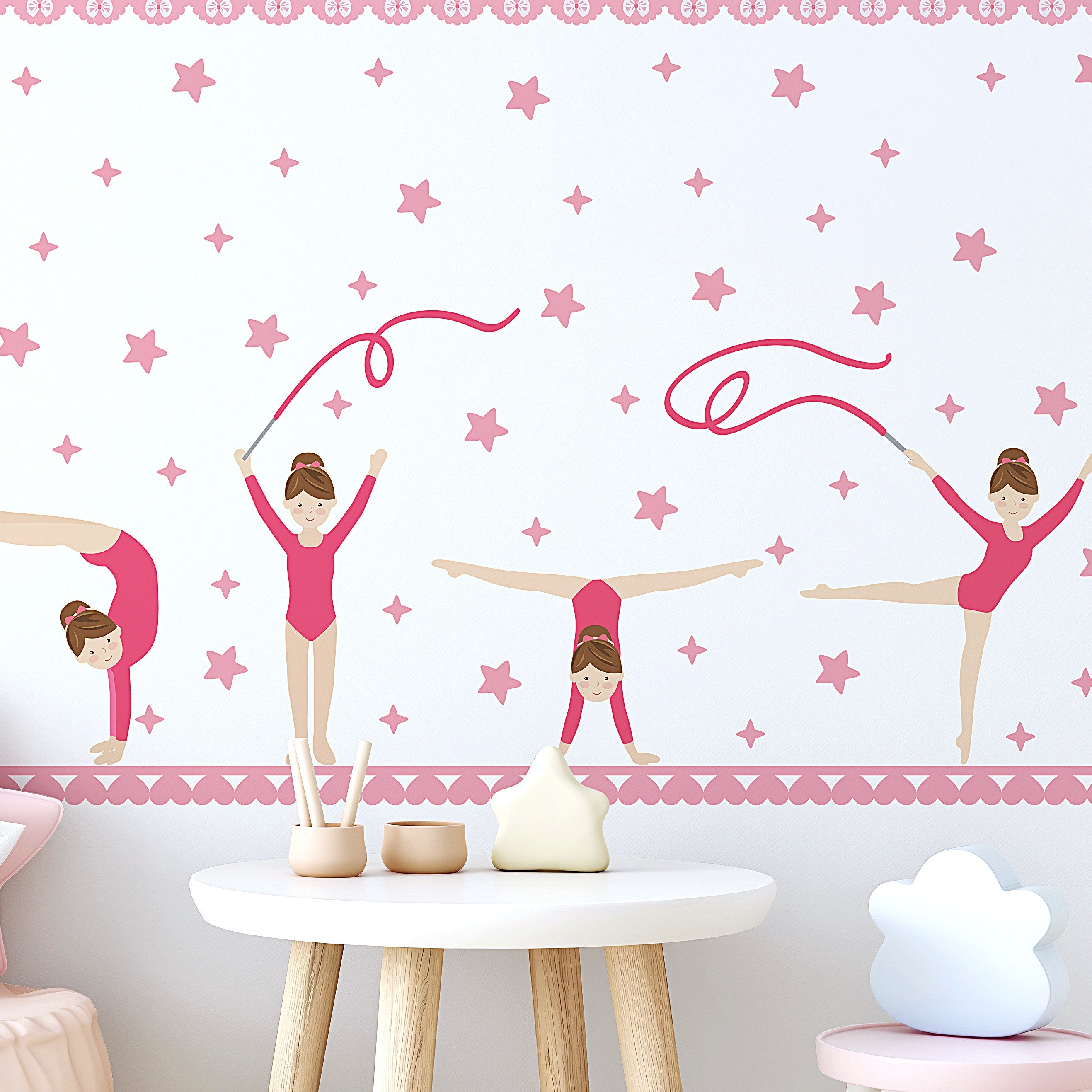 Gymnastics Girls Wall Stickers