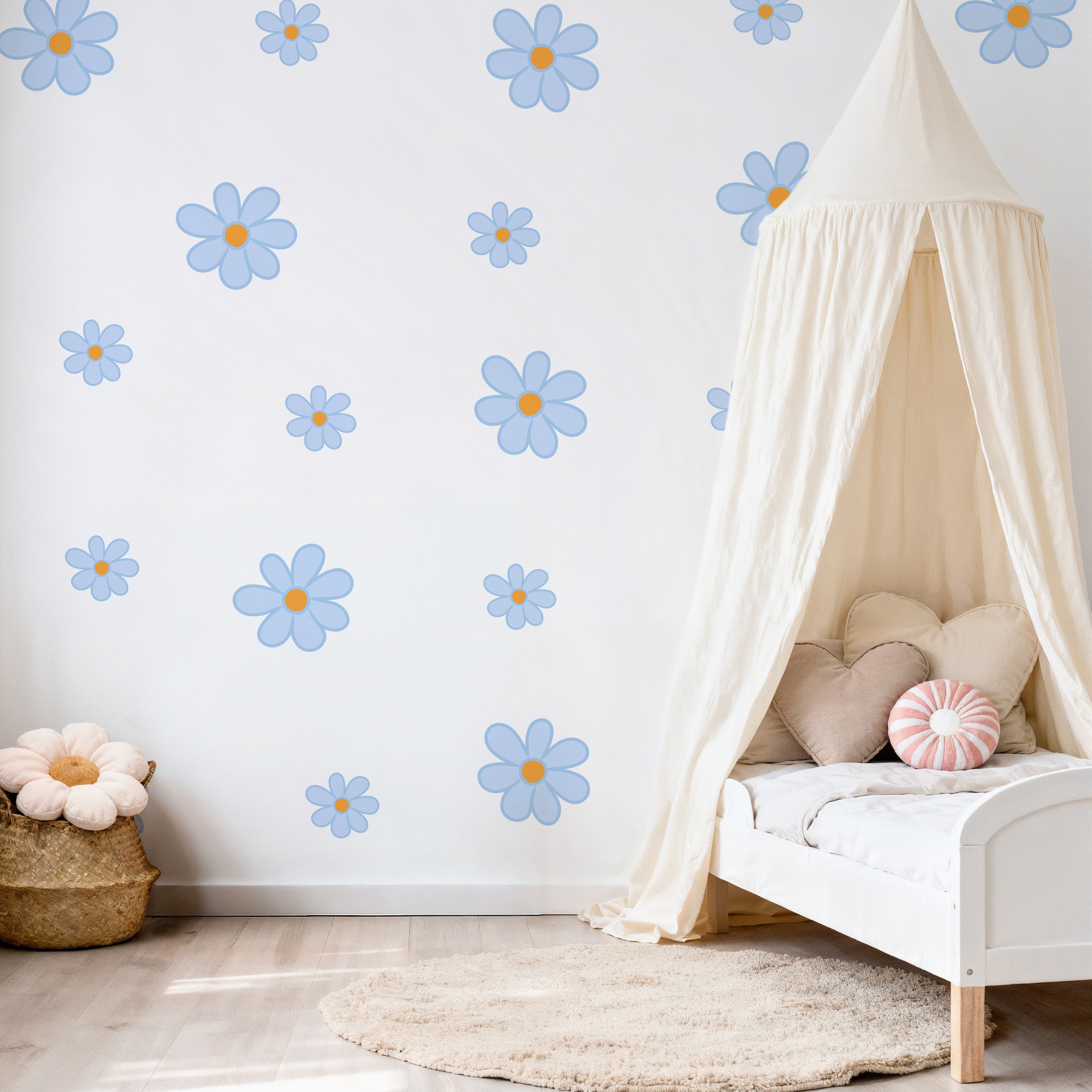 Daisy Flower in Pastel Blue