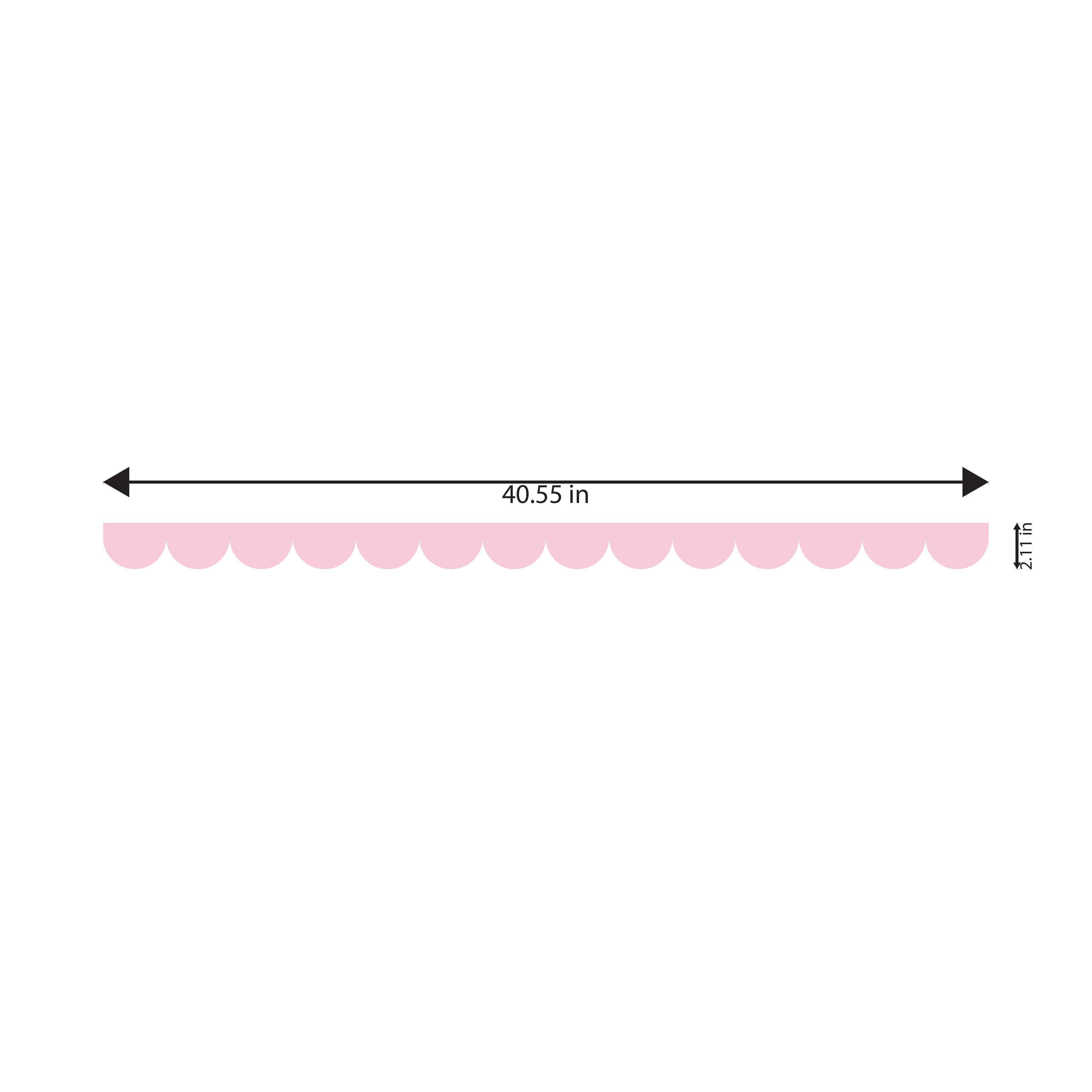 Scalloped Border in Baby Pink color