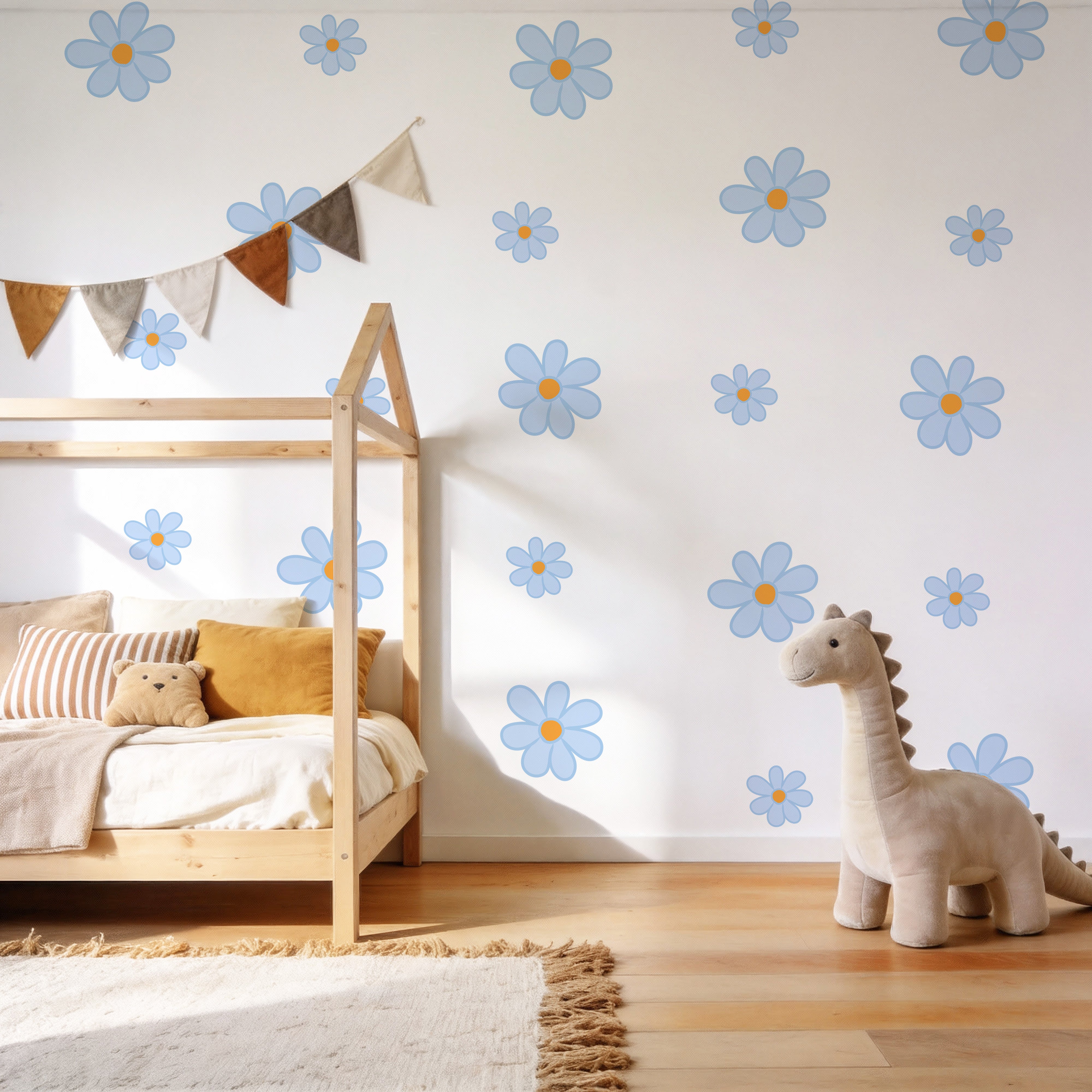 Daisy Flower in Pastel Blue