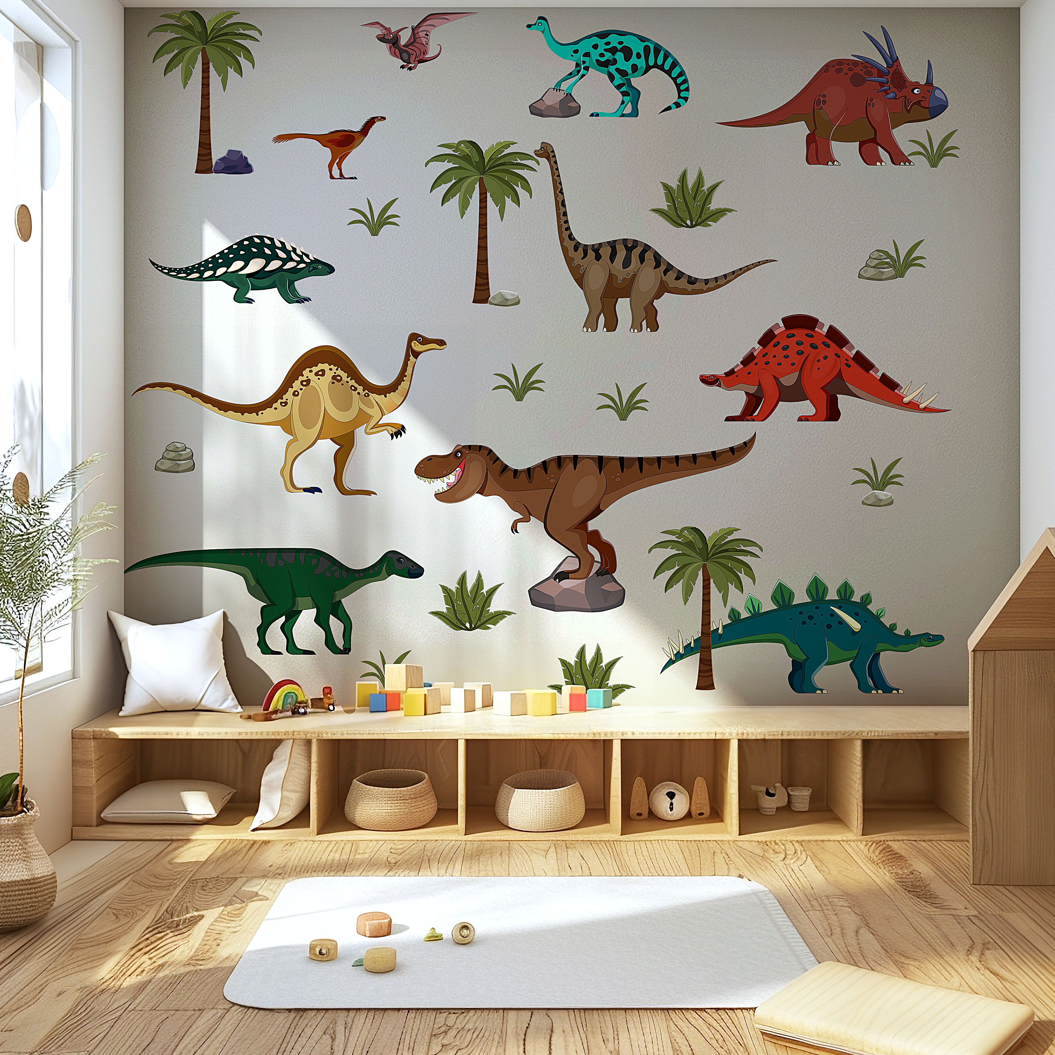 Dinosaur in Jungle Wall Stickers