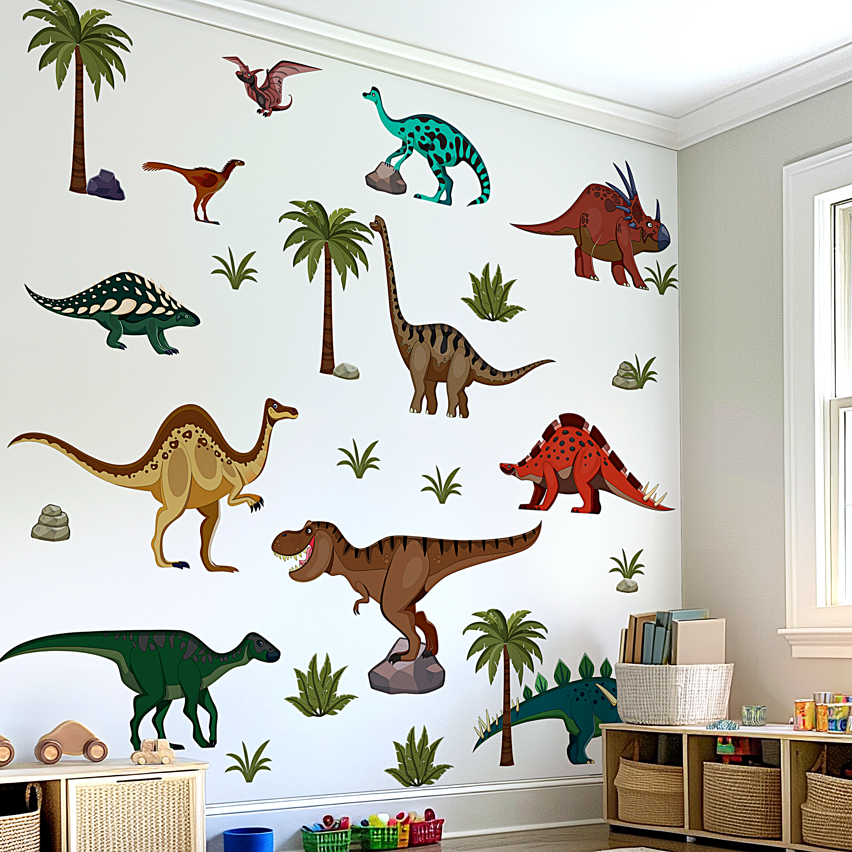 Dinosaur in Jungle Wall Stickers