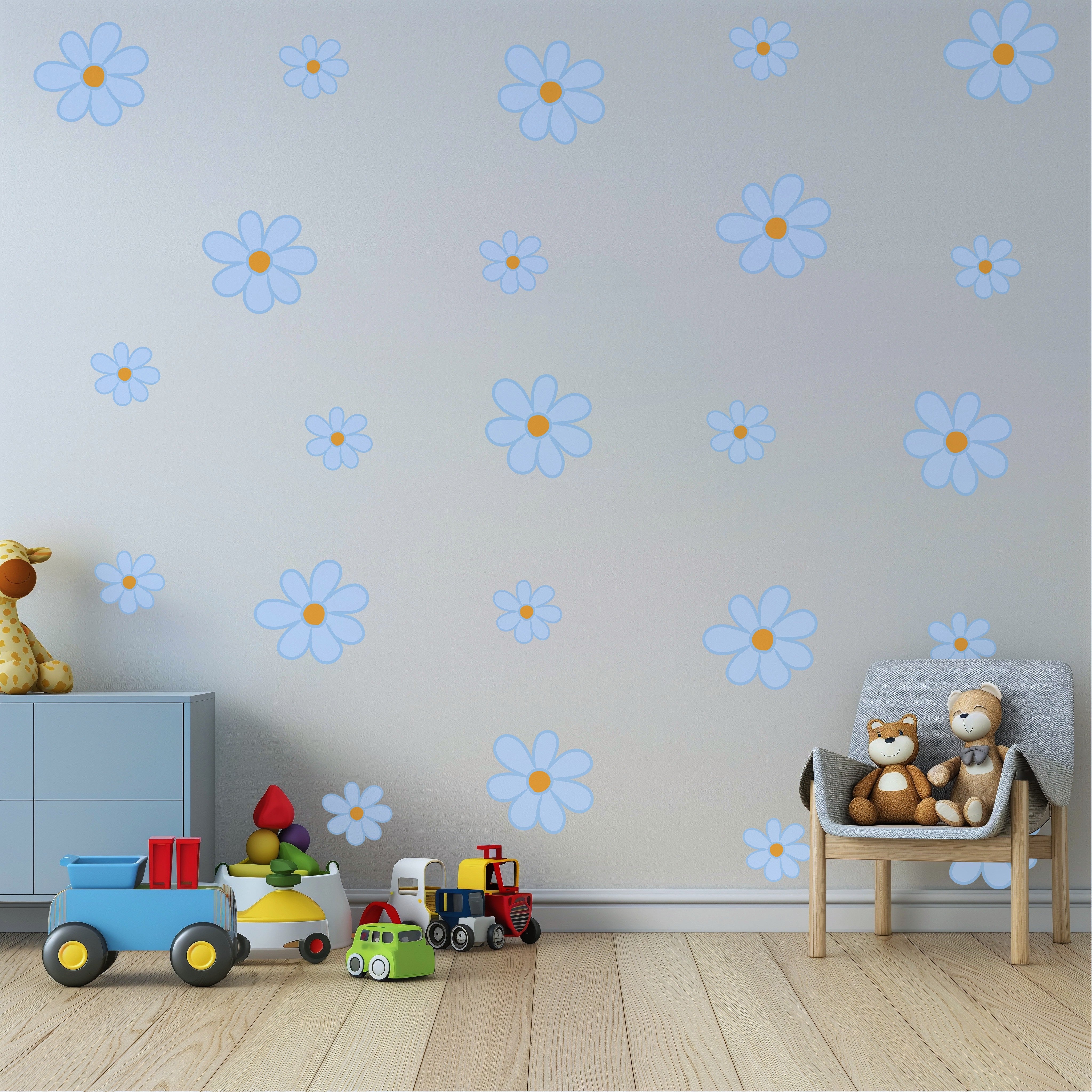 Daisy Flower in Pastel Blue