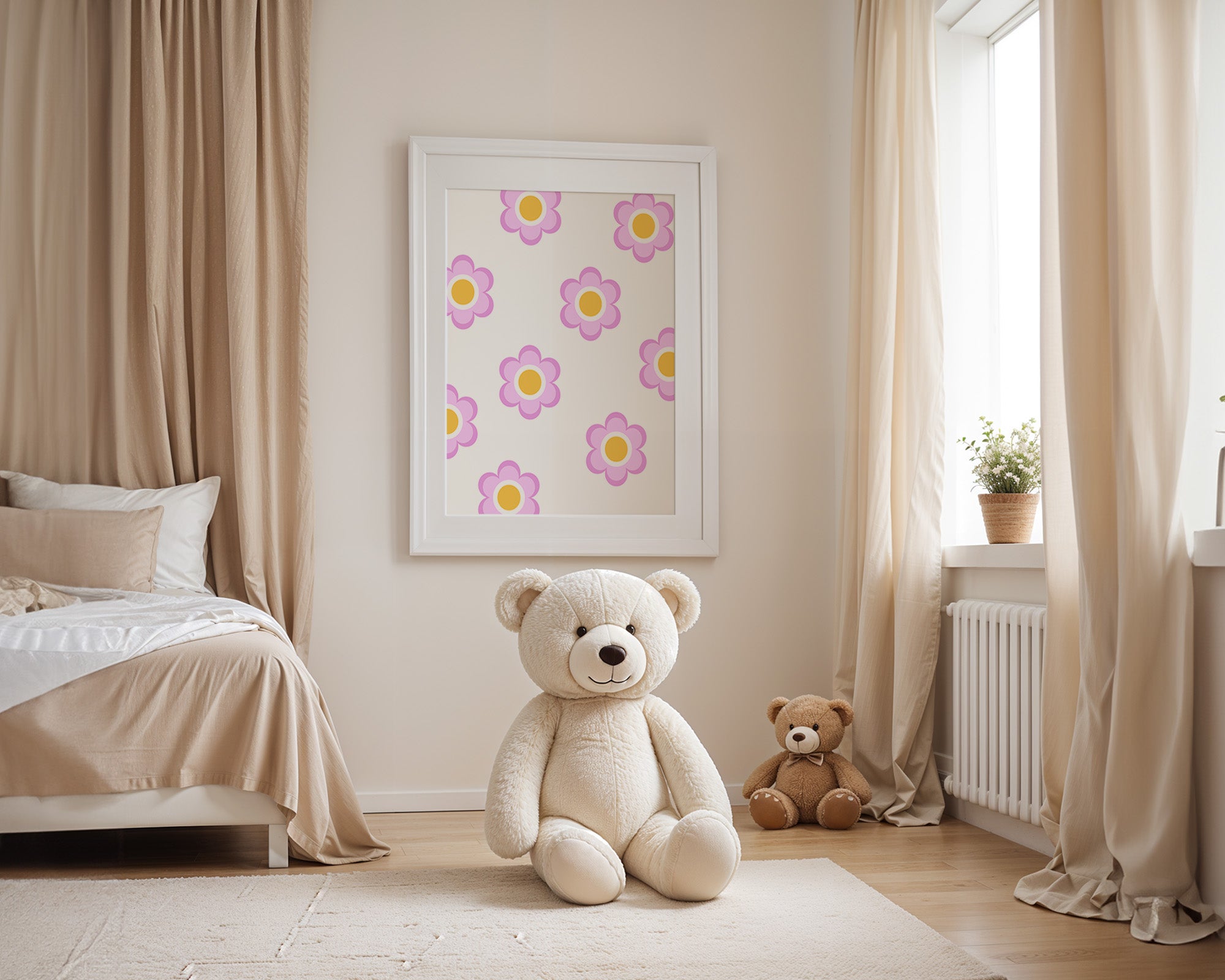 Pink Flower Art Print (Print Only)