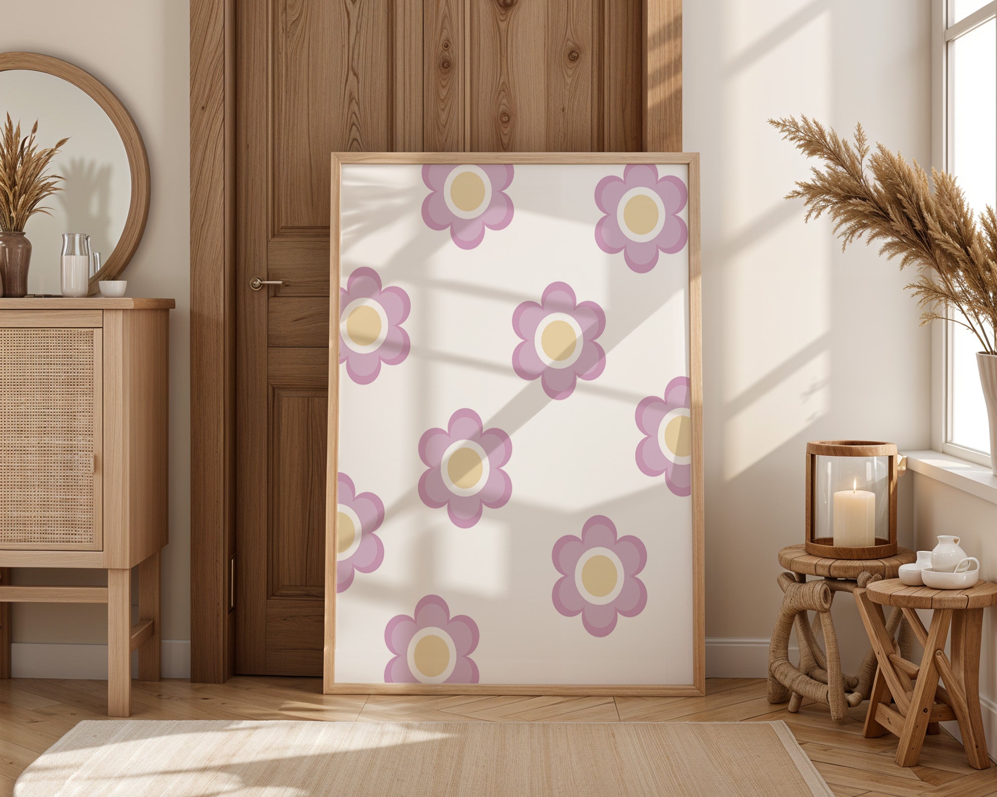 Pink Pastel Multi Flower (Print Only)