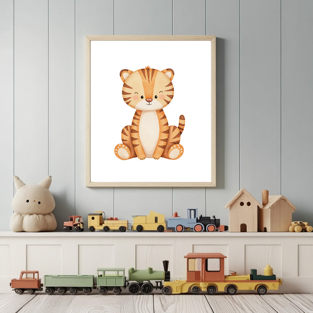 Safari animals- Set of 3 (Print Only) - Light Orange
