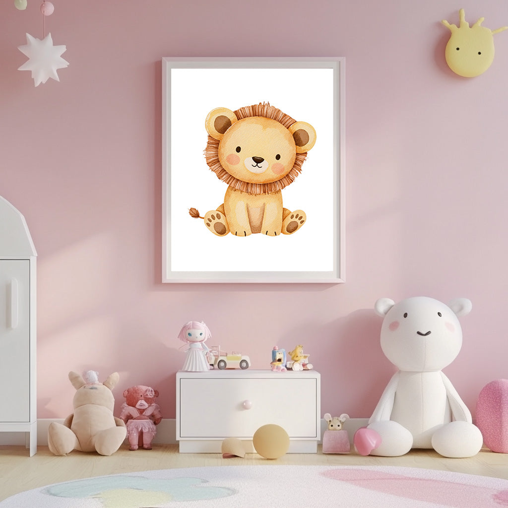 Safari animals- Set of 3 (Print Only) - Light Orange