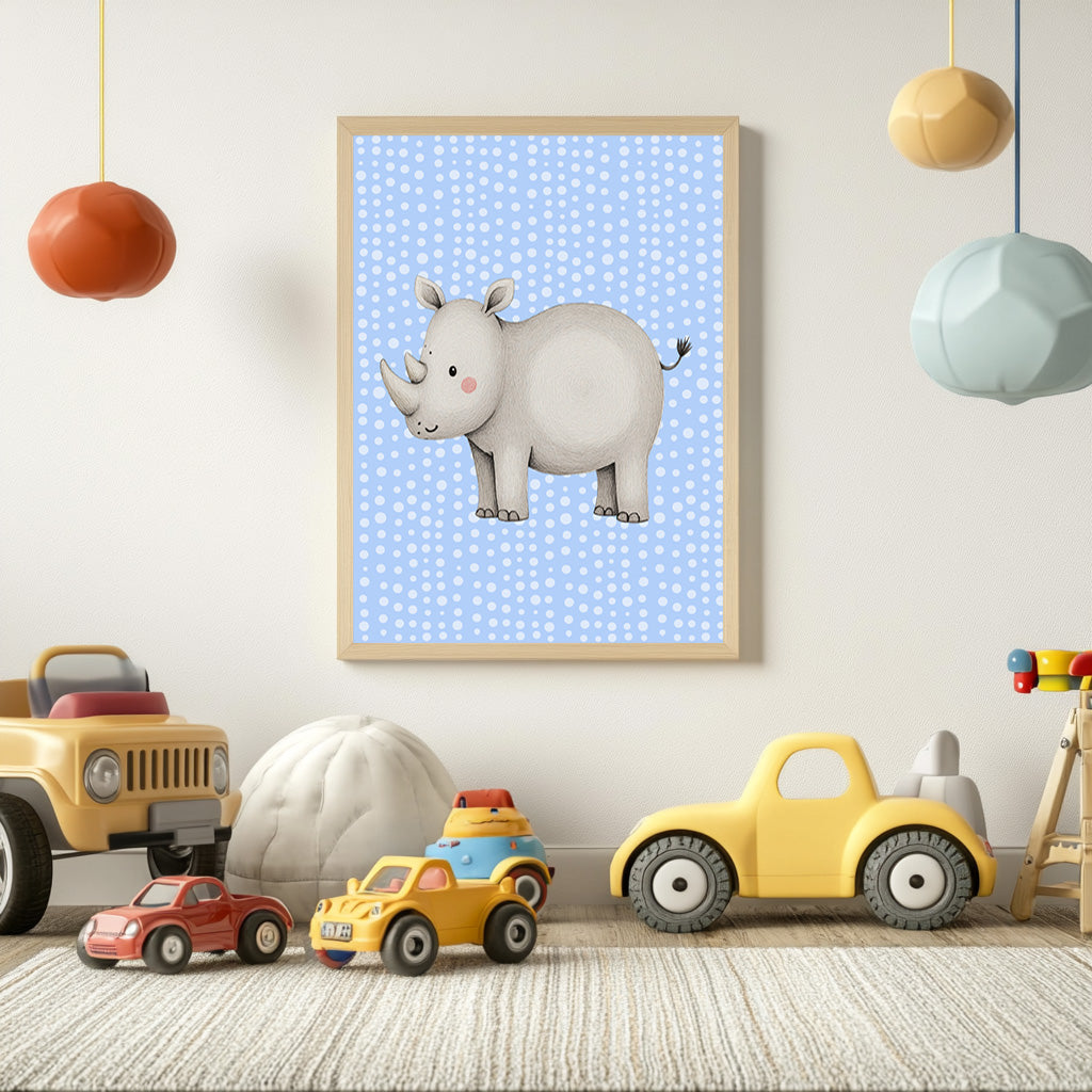 Safari animals- Set of 3 (Print Only) - Light Blue