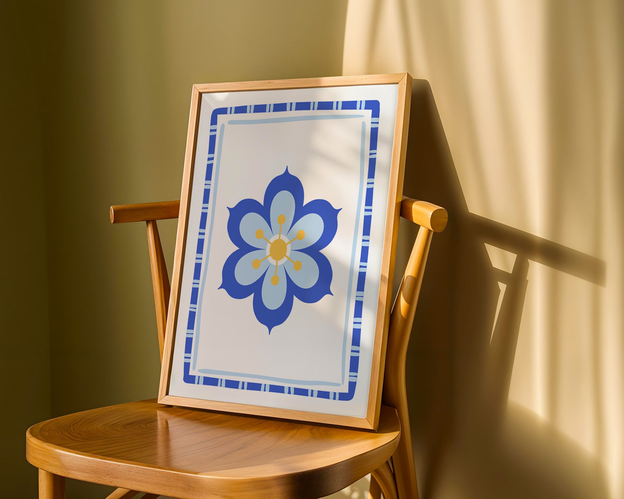 Blue Flower Art Print (Print Only)