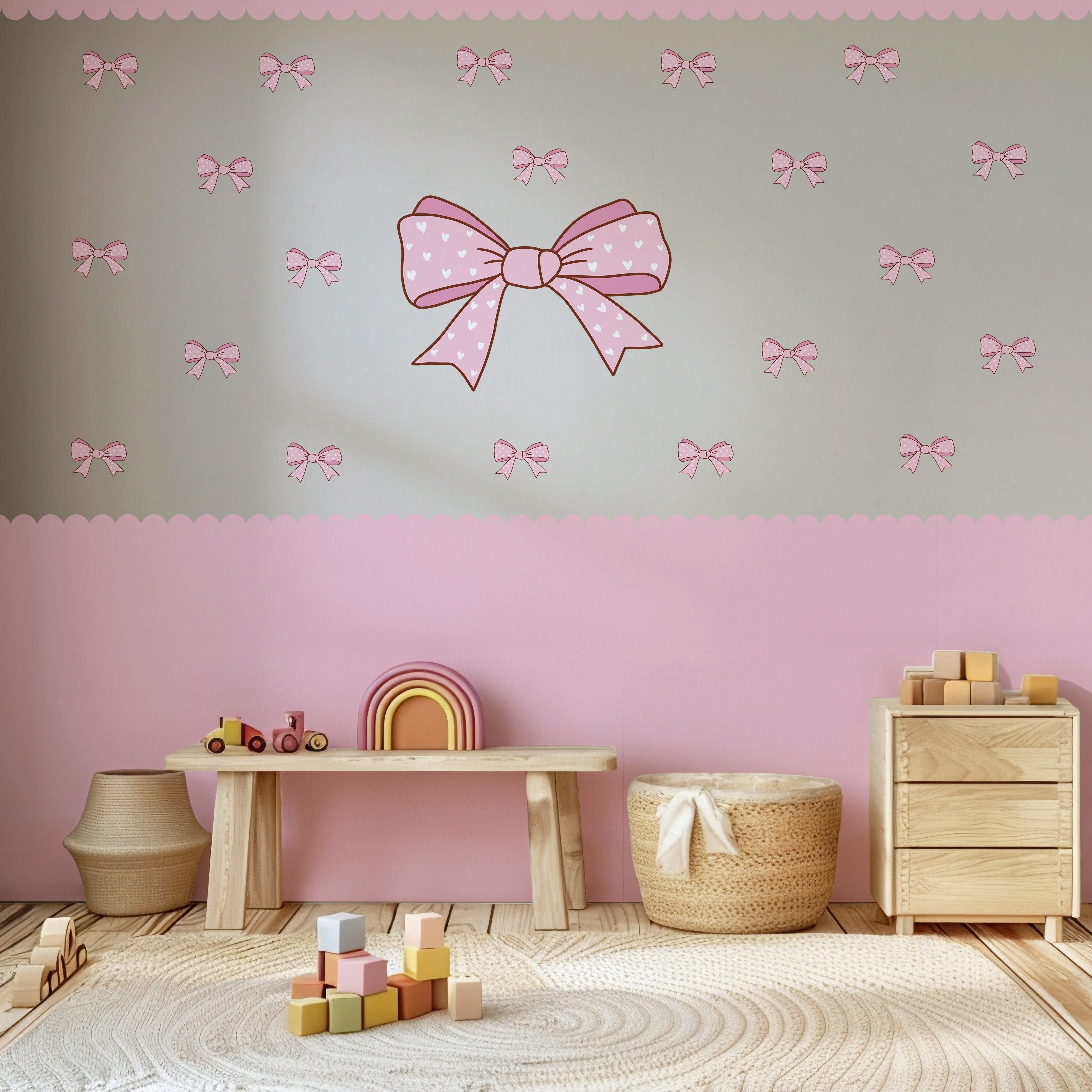 Heart Bows Wall Stickers