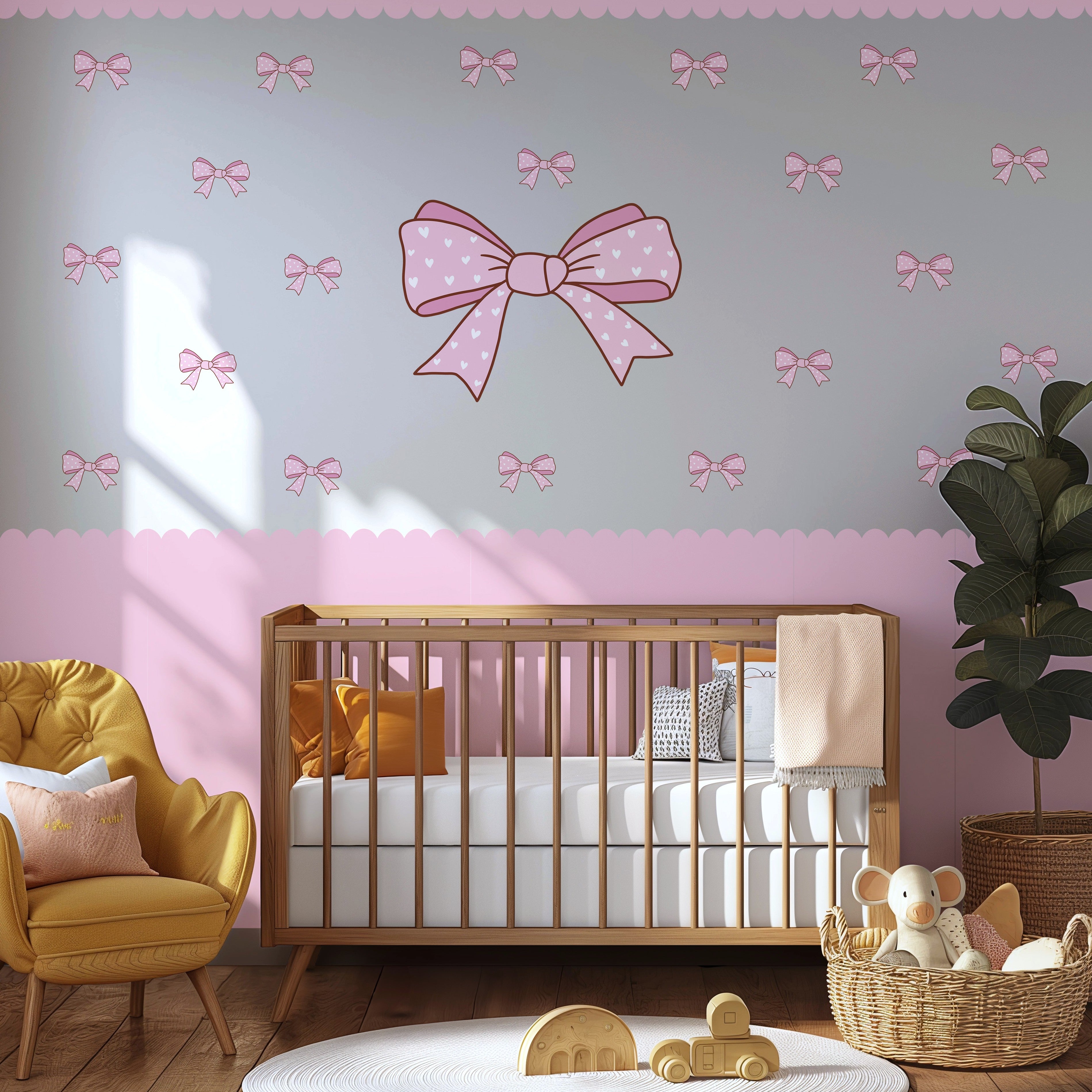Heart Bows Wall Stickers