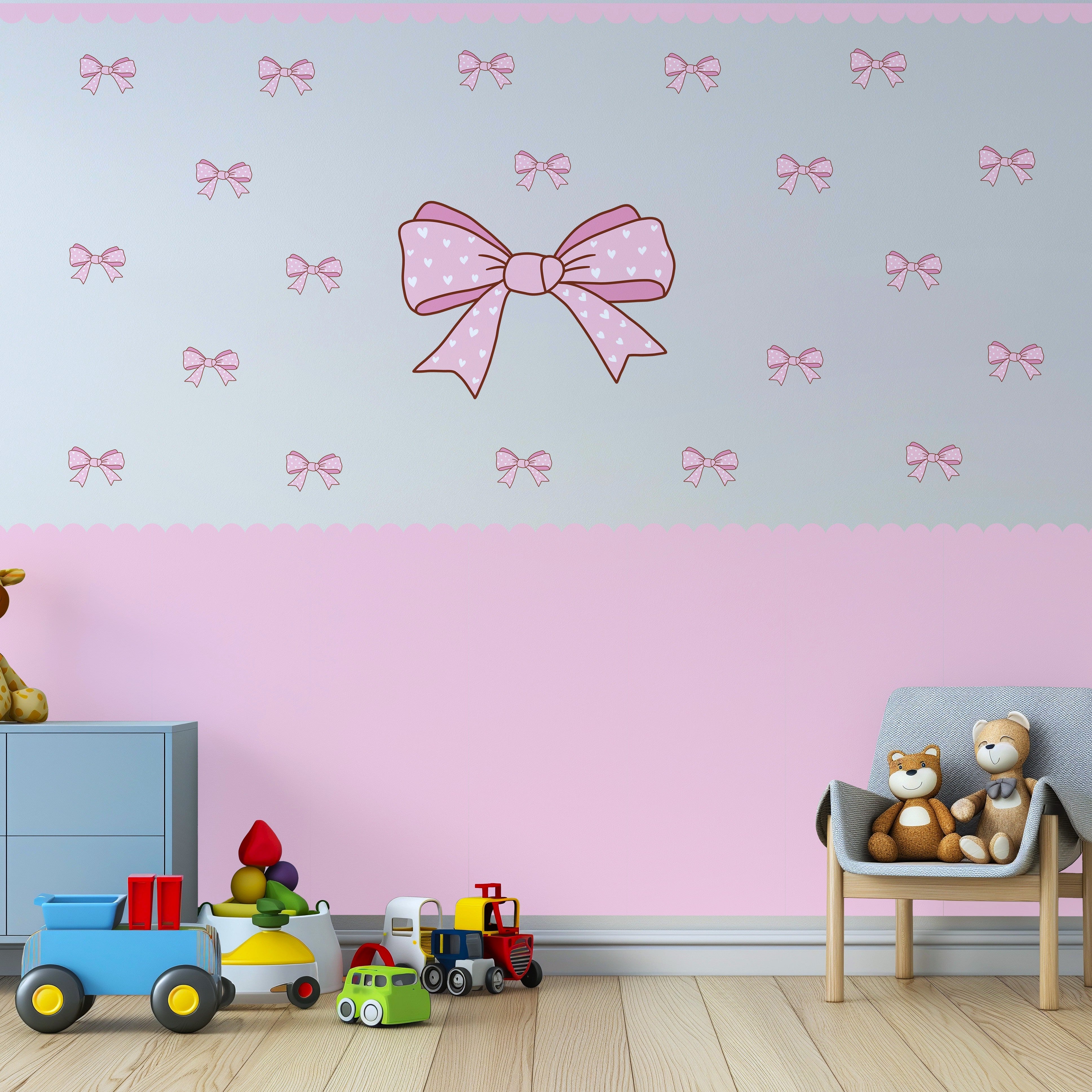 Heart Bows Wall Stickers