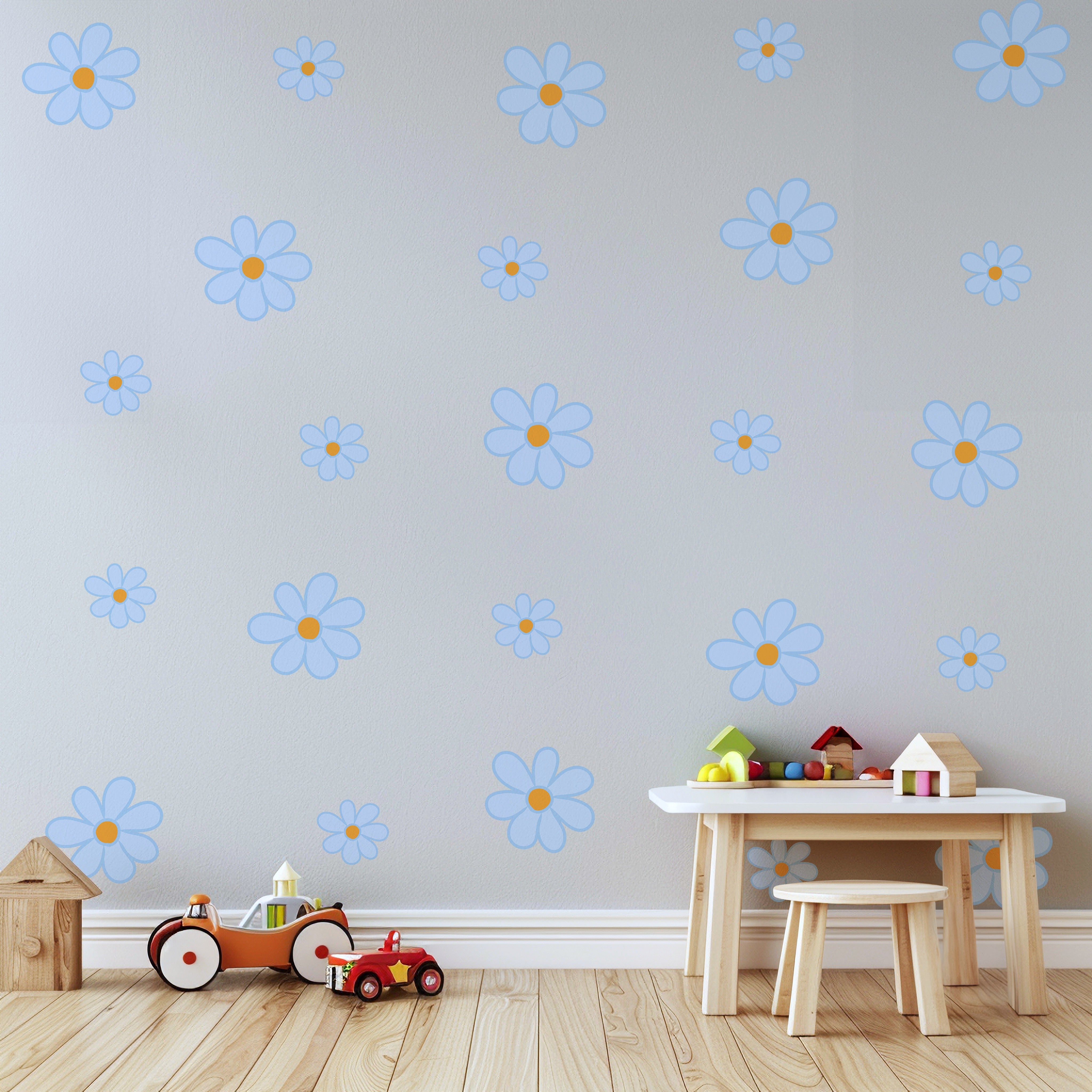 Daisy Flower in Pastel Blue