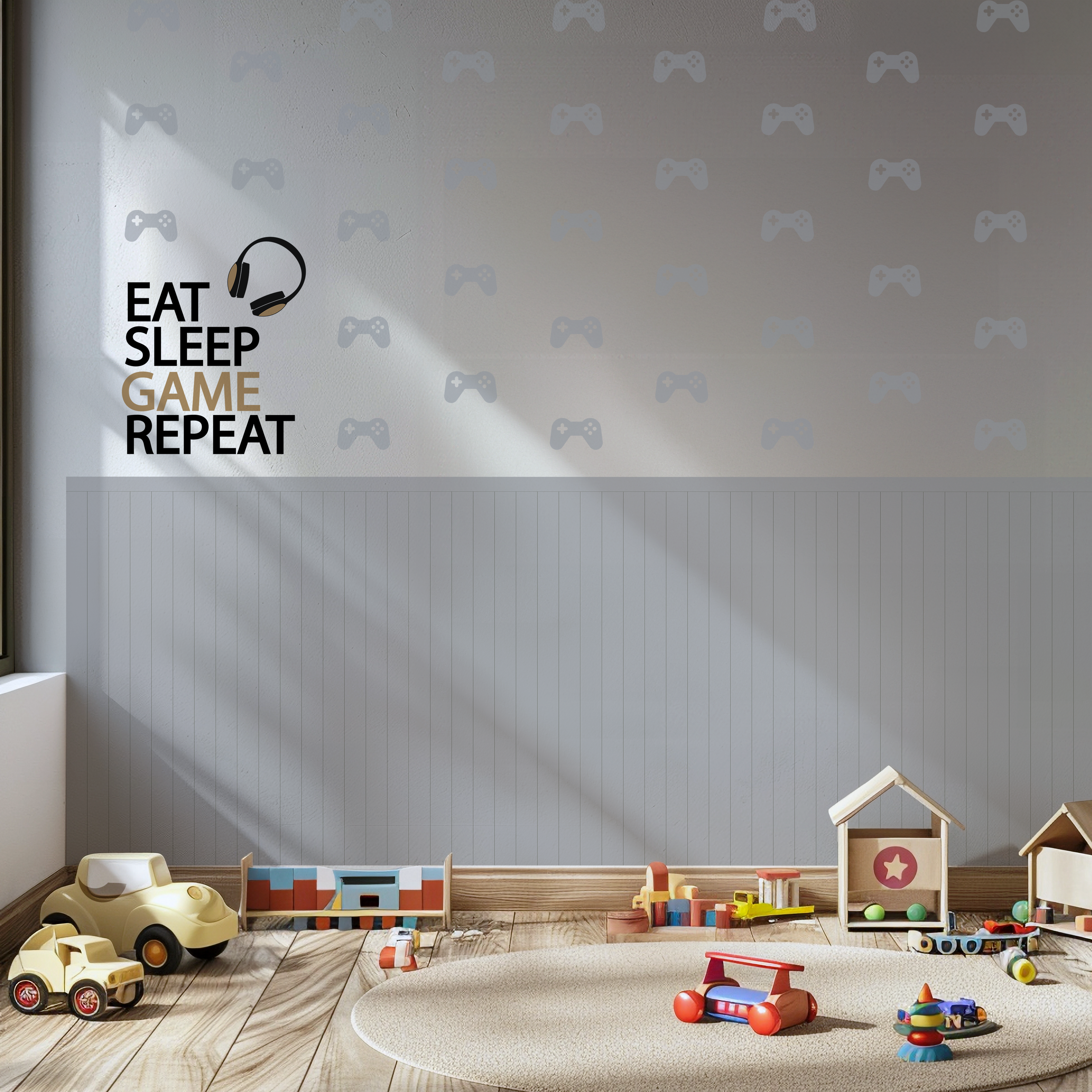 Grey Thin Striped Wall Sticker