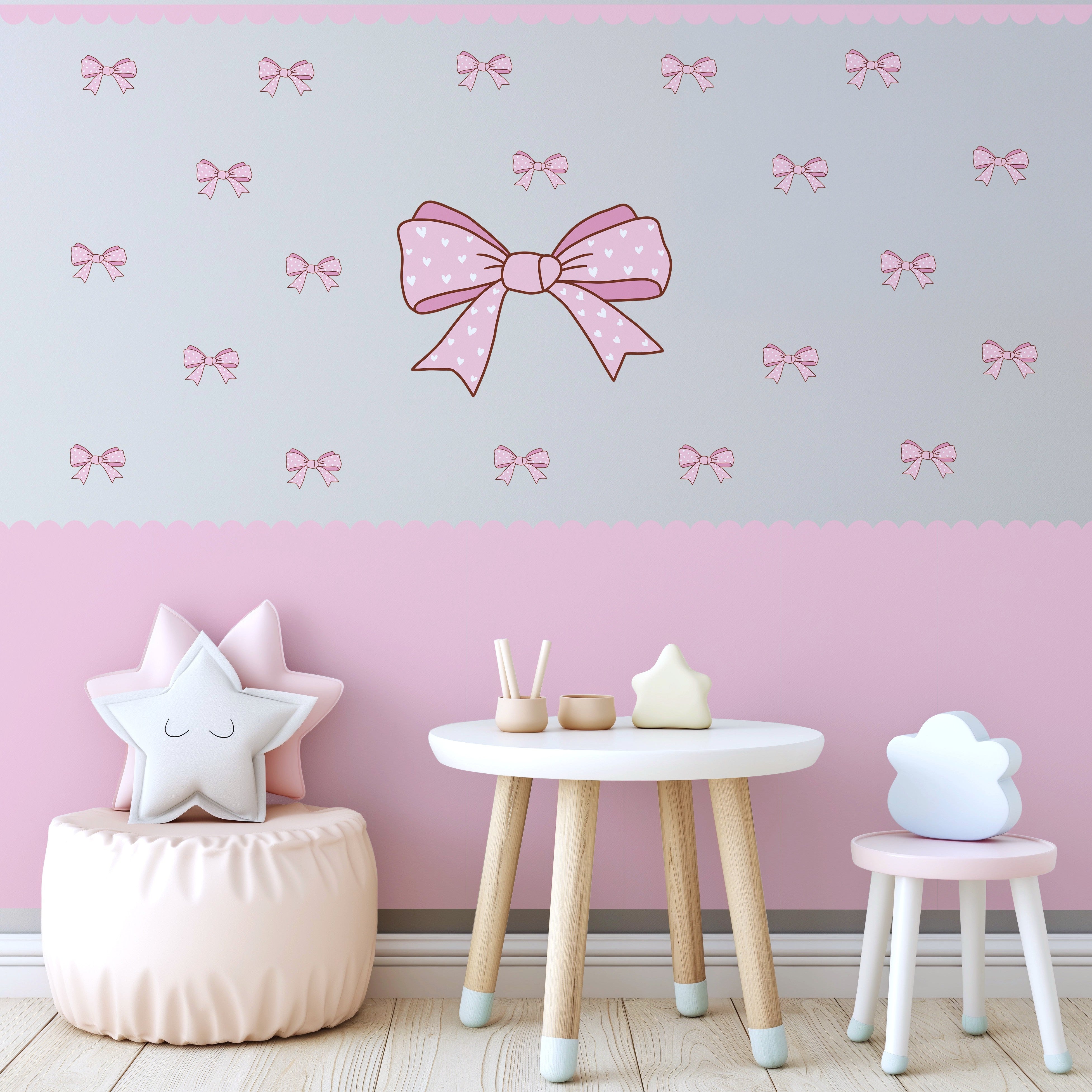 Heart Bows Wall Stickers