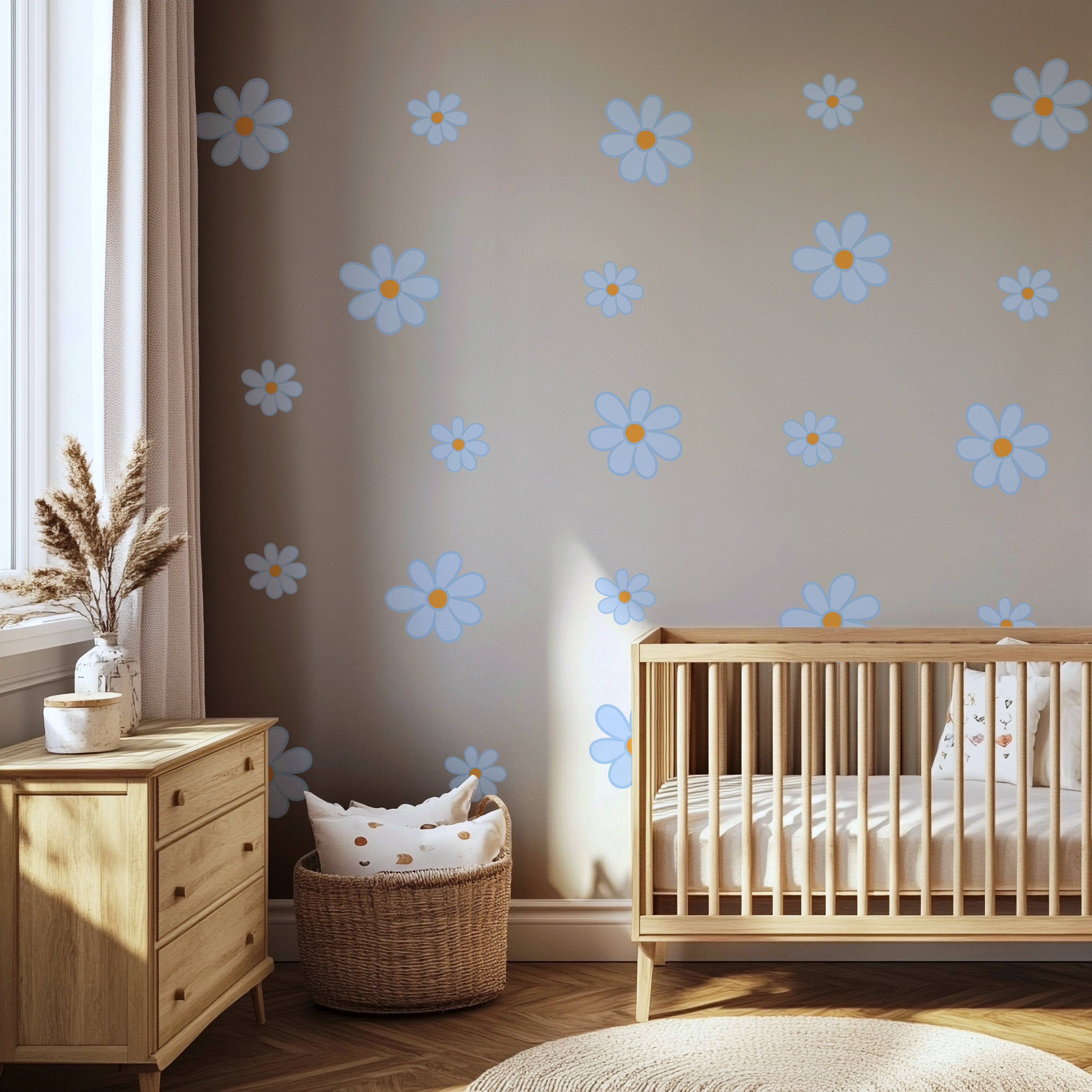 Daisy Flower in Pastel Blue